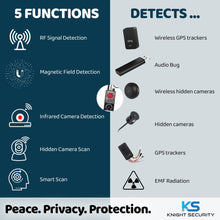 Load image into Gallery viewer, Knight KT8000 Premium Anti Spy Detector & Hidden Devices Detector